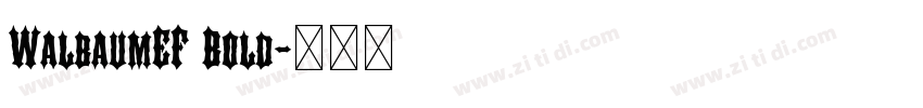 WalbaumEF Bold字体转换 WalbaumEF Bold字体转换